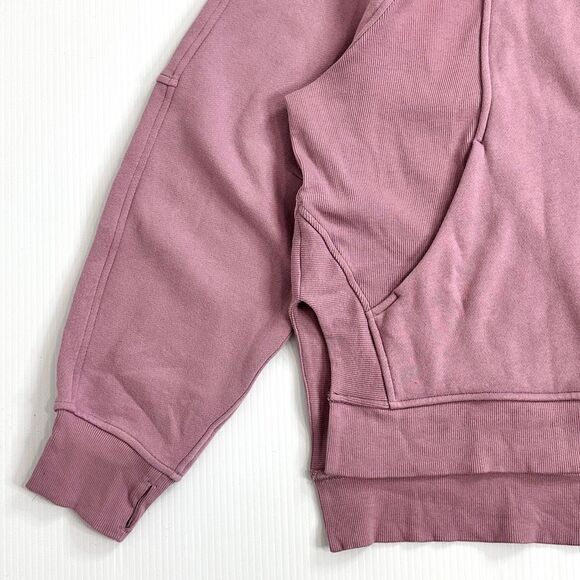 Lululemon Scuba Oversized Funnel Neck Side-Slit Hoodie M/L Athleisure Cozy Mauve - Picture 16 of 16